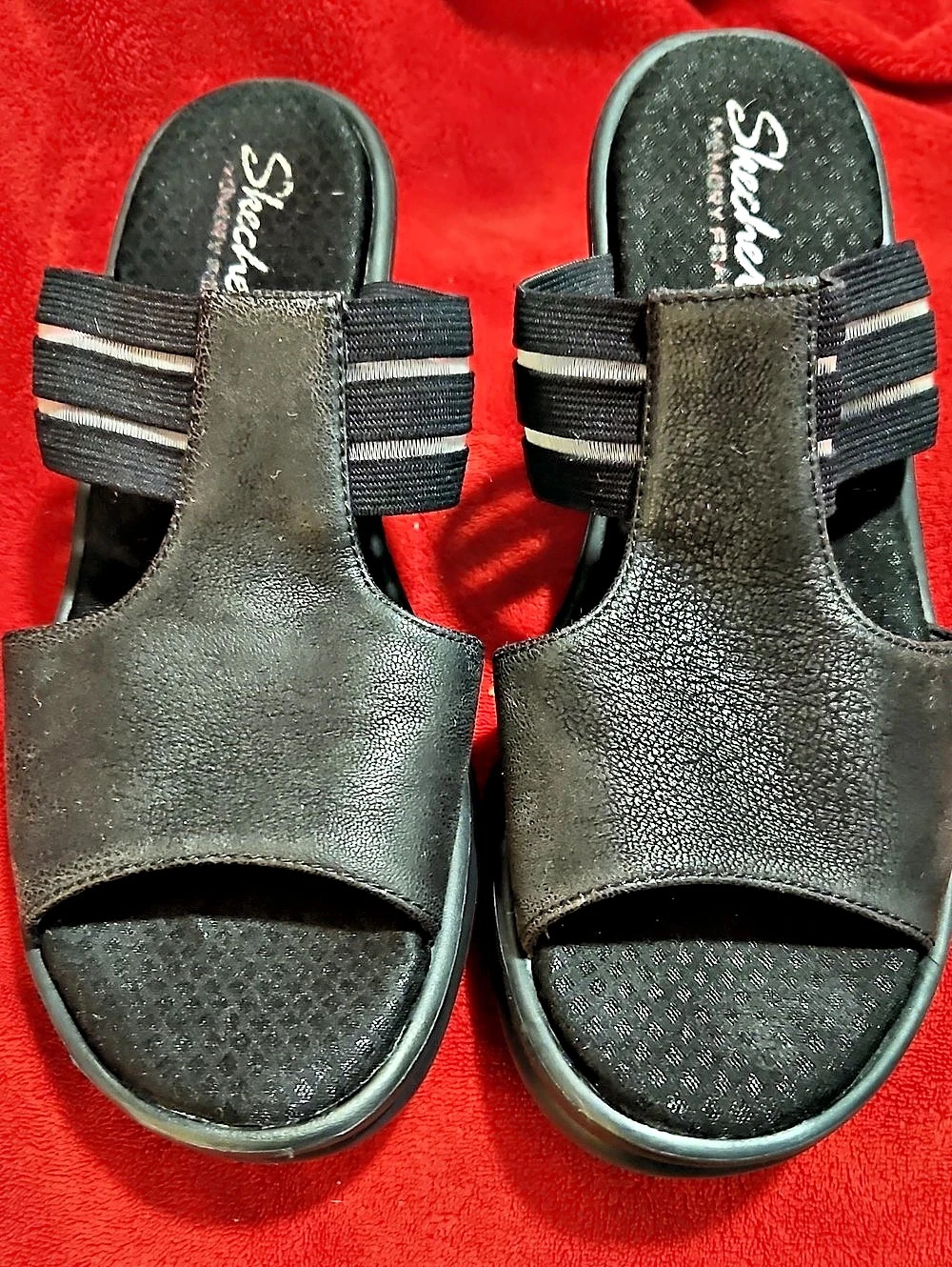 Skechers Wedge Sandals in Black US 9
